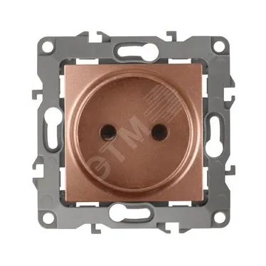Розетка 2P, 16A-250В, Эра12, медь, 12-2105-14