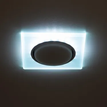 Встраиваемый светильник со светодиодной подсветкой DK LD50 FR GX53 белый матовый