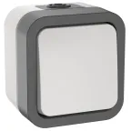 Выключатель двухполюсный одноклавишный TORS 10А IP55 белый