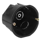 Коробка установочная КУТ 68х40мм для твердых стен саморез. черная IP20 (250/5000)