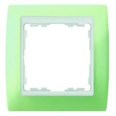 Рамка на 4 поста, S82, пастель зеленая - белый