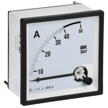 Амперметр Э47 40/5А класс точности 1,5 96х96мм