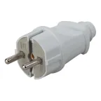 Вилка с/з прямая 16A белая Vx2-W