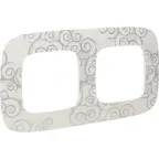 Valena ALLURE Рамка 2 поста Нарцисс хром универсальная