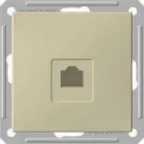 W59 Розетка компьютерная скрытая в рамку шампань