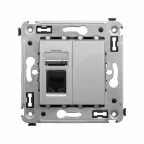                  Avanti Телефонная розетка RJ-12 в стену Закаленная сталь
               