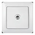 ХИТ Розетка телевизионная TV наружная оконечная белая