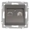 Розетка Intro Accent 6-303-09 информационная RJ45, IP20, СУ, титан