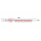 Хомут-стяжкa нейлоновая под винт 220x4,3 мм, черная, упаковка 100 шт, REXANT