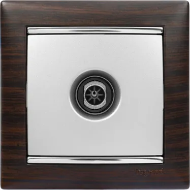 VALENA Рамка 1 пост темное дерево/серебро