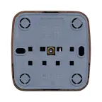 Розетка 1-местная ОП Минск 16А с заземлением темное дерево