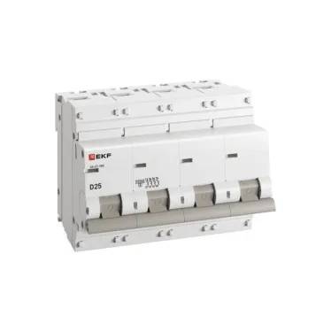 Автоматический выключатель ВА 47-100 4P 25А (D) 10kA PROxima