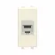 Avanti Компьютерная розетка RJ-45 без шторки модульная, кат.6А экранированная, Ванильная дымка, 1 модуль