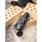 Розетка двухместная с защитными крышками каучуковая 230В 2P+PE 16A IP44 PROxima