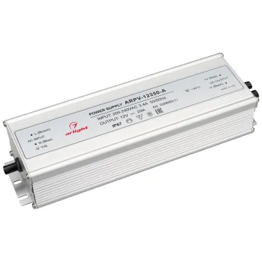 Блок питания ARPV-12350-A (12V, 29.0A, 350W) (ARL, IP67 Металл, 3 года)
