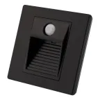 Светильник встраиваемый в стену с датчиком движения IP20 LED 3000 К 1 Вт черн. пластик DENKIRS DK1020-BK