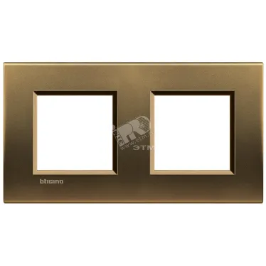 LivingLight Рамка прямоугольная 2 поста Бронза