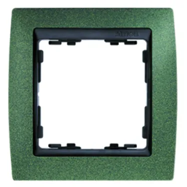 Рамка на 4 поста, S82, зеленая текстура - графит