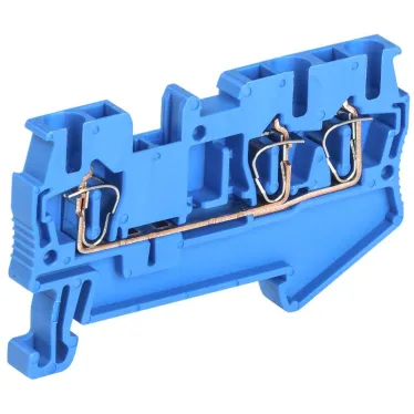 Клемма пружинная КПИ 3в-2,5 3 вывода 31А синий