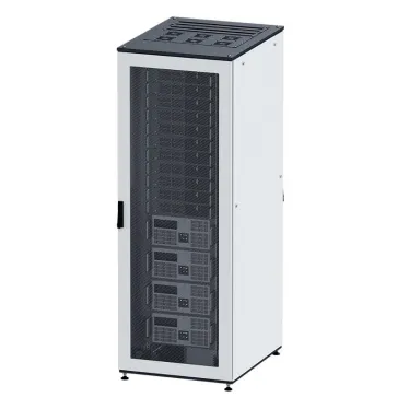 Шкаф собранный напольный 19'' IT-CQE. 42U 600х600 двери перф/перф. RAL7011/7035