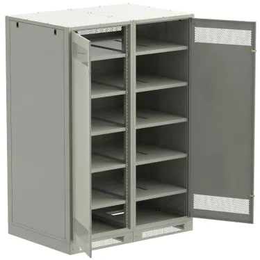 Шкаф LINEA B (пустой) 2000х1400х950мм двустворчатая металлическая дверь серый