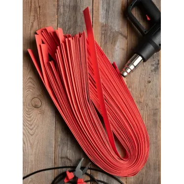 Трубка термоусаживаемая ТУТ нг 14/7 красная в отрезках по 1м PROxima