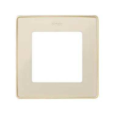 Рамка 1 пост слоновая кость/основание шампань