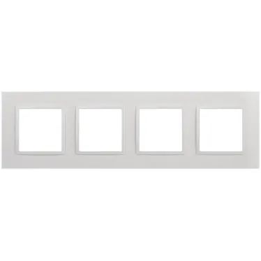 Рамка для розеток и выключателей Elegance 14-5014-01 Classic, на 4 поста, белый