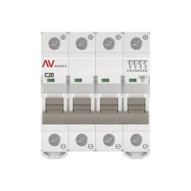 Выключатель автоматический AV-6 DC 4P 20A (C) 6kA AVERES