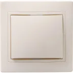 Выключатель 1-клавишный 10А керамика КВАРТА кремовый (ВС10-1-0-Км )