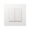 Клавиша двойная, Scudo, белый