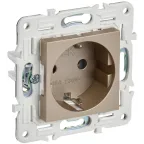 SKANDY Розетка с заземлением без защитных шторок 16А SK-R05Sh шампань IEK