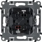 Valena ALLURE Выключатель 10АХ 250В с лицевой панелью Безвинтовые зажимы Алюминий