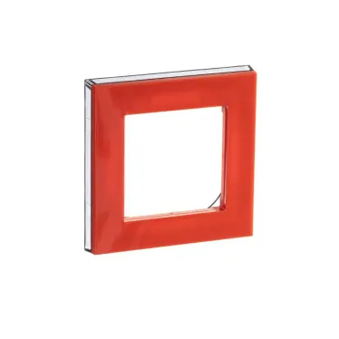 Рамка Levit 1 пост оранжевый / дымчатый чёрный