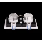 Светильник светодиодный ДВО-212 2x8W 4000K 55 град. белый карданный IP40