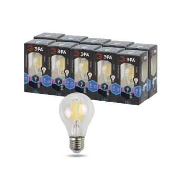 Лампа светодиодная декоративная LED 9 Вт 1170Лм 4000К груша, филамент нейтральный E27 230В F-LED A60-9W-840-E27