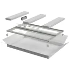 Дверь перфор. двустворч. 800мм шкафа 47U сер.