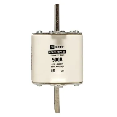 Вставка плавкая ППН-39 630/500А габарит 3