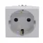 VIVA Розетка силовая с заземлением серая