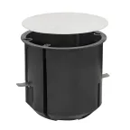 Коробка универсальная установочная КМП-020-028 углубленная с мет. лапками и крышкой (80х70) розн стикер