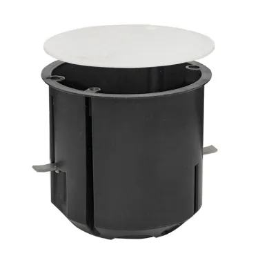 Коробка универсальная установочная КМП-020-028 углубленная с мет. лапками и крышкой (80х70) розн стикер