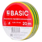 Изолента класс А (профессиональная) 0.18х19мм 20м желто-зеленая Simple