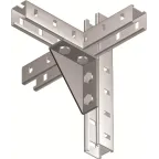 Угол крепежный двойной усиленный левый горячеоцинкованный