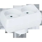                  Тройник на 2 гнезда без заземления NAD-L-2X-C-WH
               