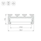 Профиль PLS-LOCK-2000 ANOD (ARL, Алюминий)