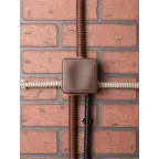 Коробка распаячная КМР-030-031 с крышкой (83х83х54) 7 мембранных вводов тёмное дерево IP54 PROxima