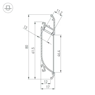 Профиль K-WALL-2000 ANOD (ARL, Алюминий)