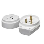                  Разъем РШ-ВШ 32А 250В 2P+PE(ОУ) пластиковый белый Simple
               