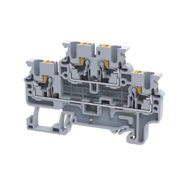 Клемма 2х-ярусная push-in 2,5 кв.мм, без перемычки OptiClip CPDL-2,5-2L-I-серый