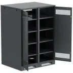 Шкаф LINEA B (пустой) 1700х1200х950мм двустворчатая металлическая дверь черный